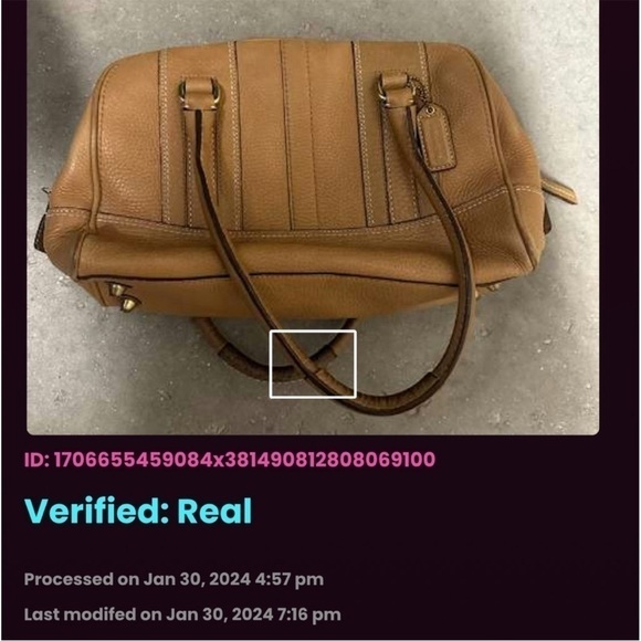 Coach leather shoulder purse in camel color - Picture 13 of 16